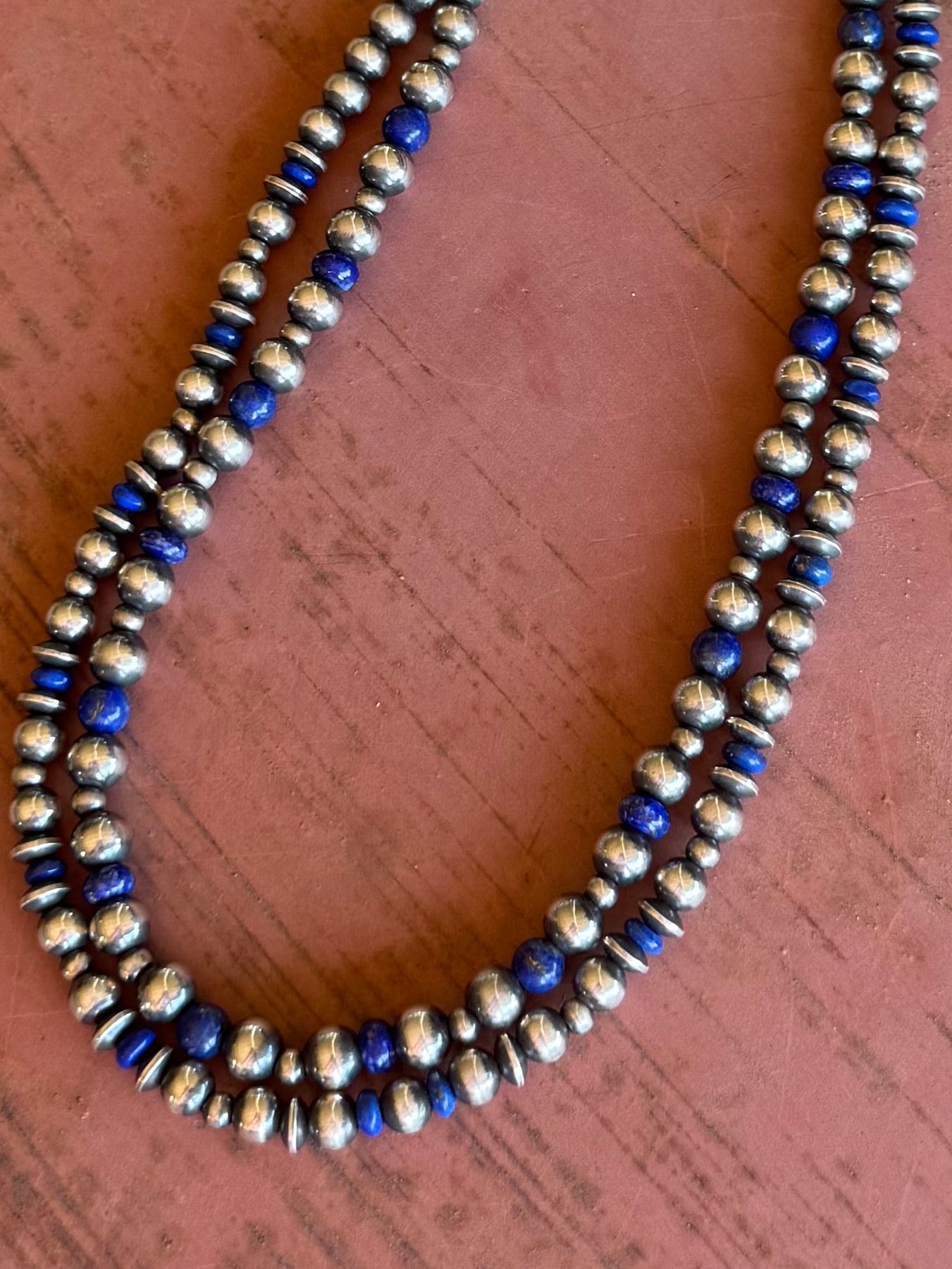 Lapis + Navajo Pearls