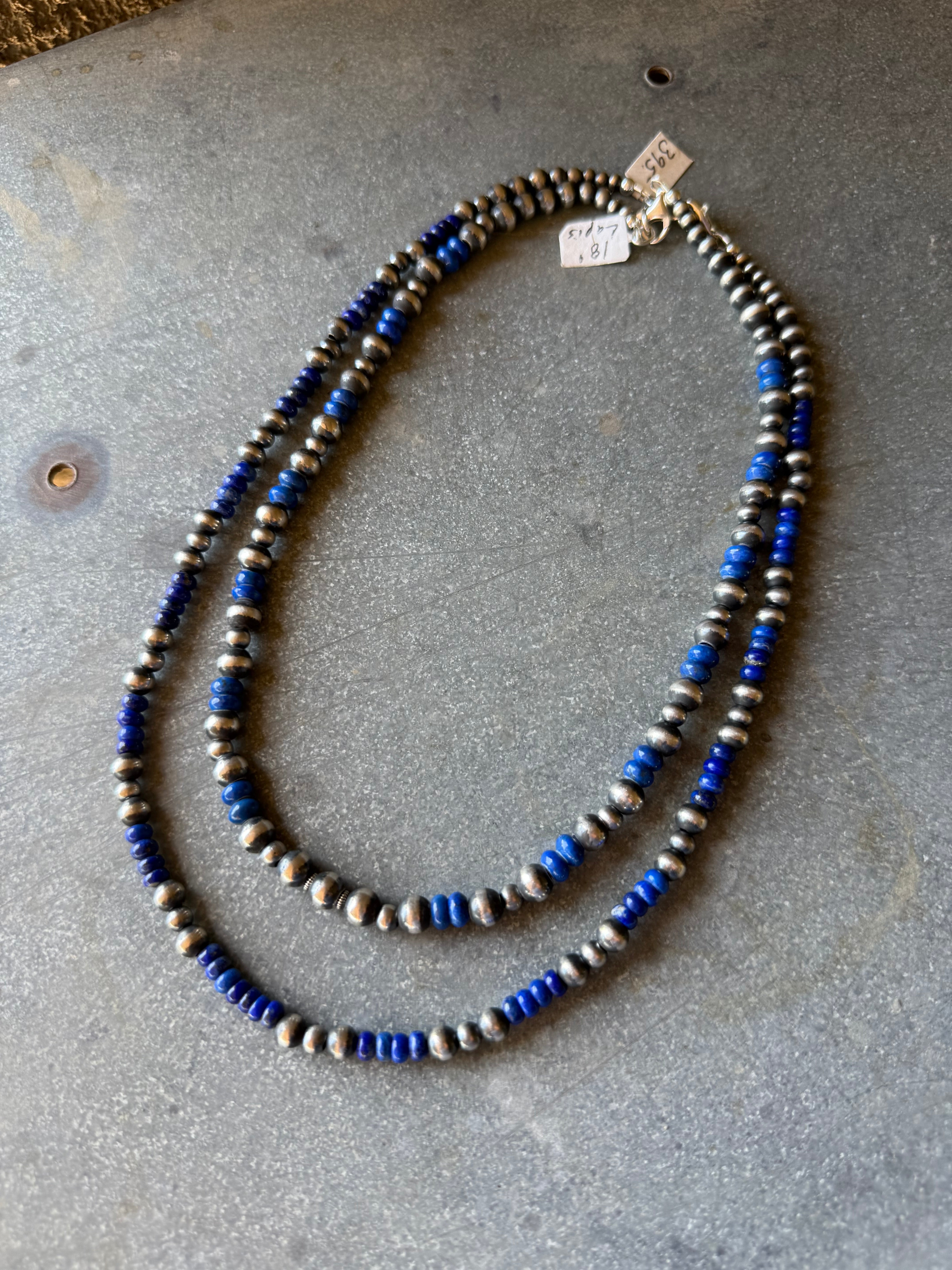 Lapis + Navajo Pearls
