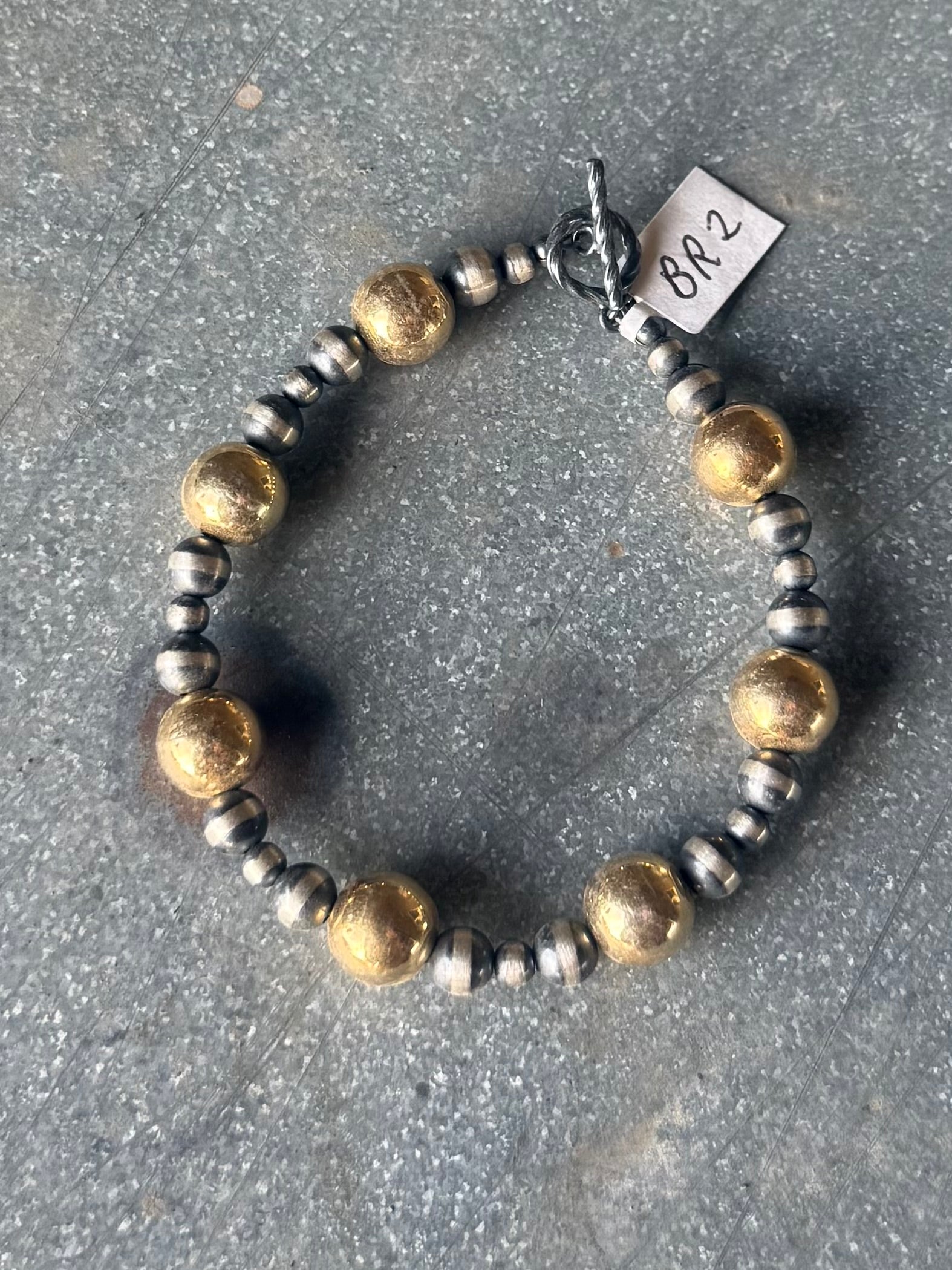 Gold + Navajo Pearl Bracelet