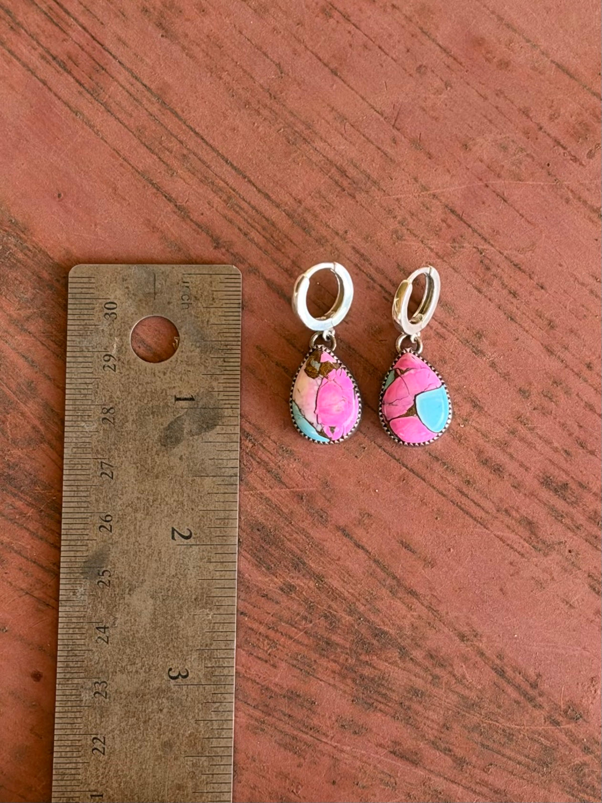 Cotton Candy Huggie Hoops