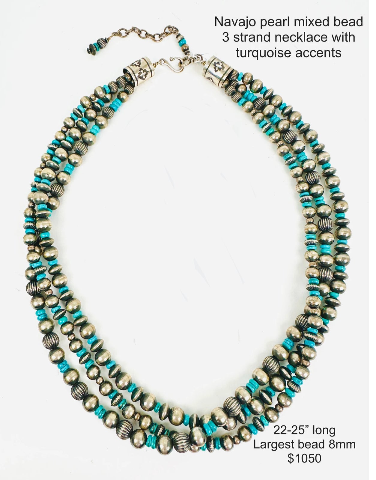 Multi Strand Navajo Pearls with Turquoise