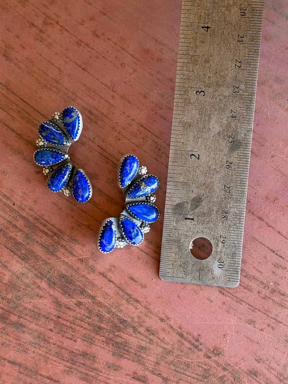 Lapis Cluster Studs