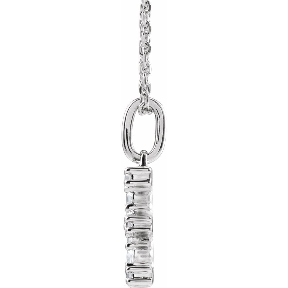 14K Lab Diamond Initial Necklace
