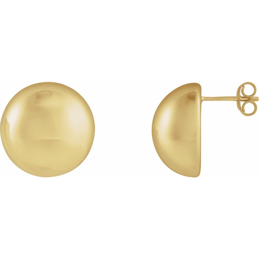 14K Large Domed Studs