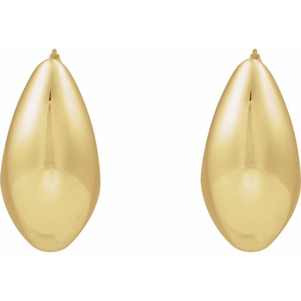 14K Tapered Hoop Earrings