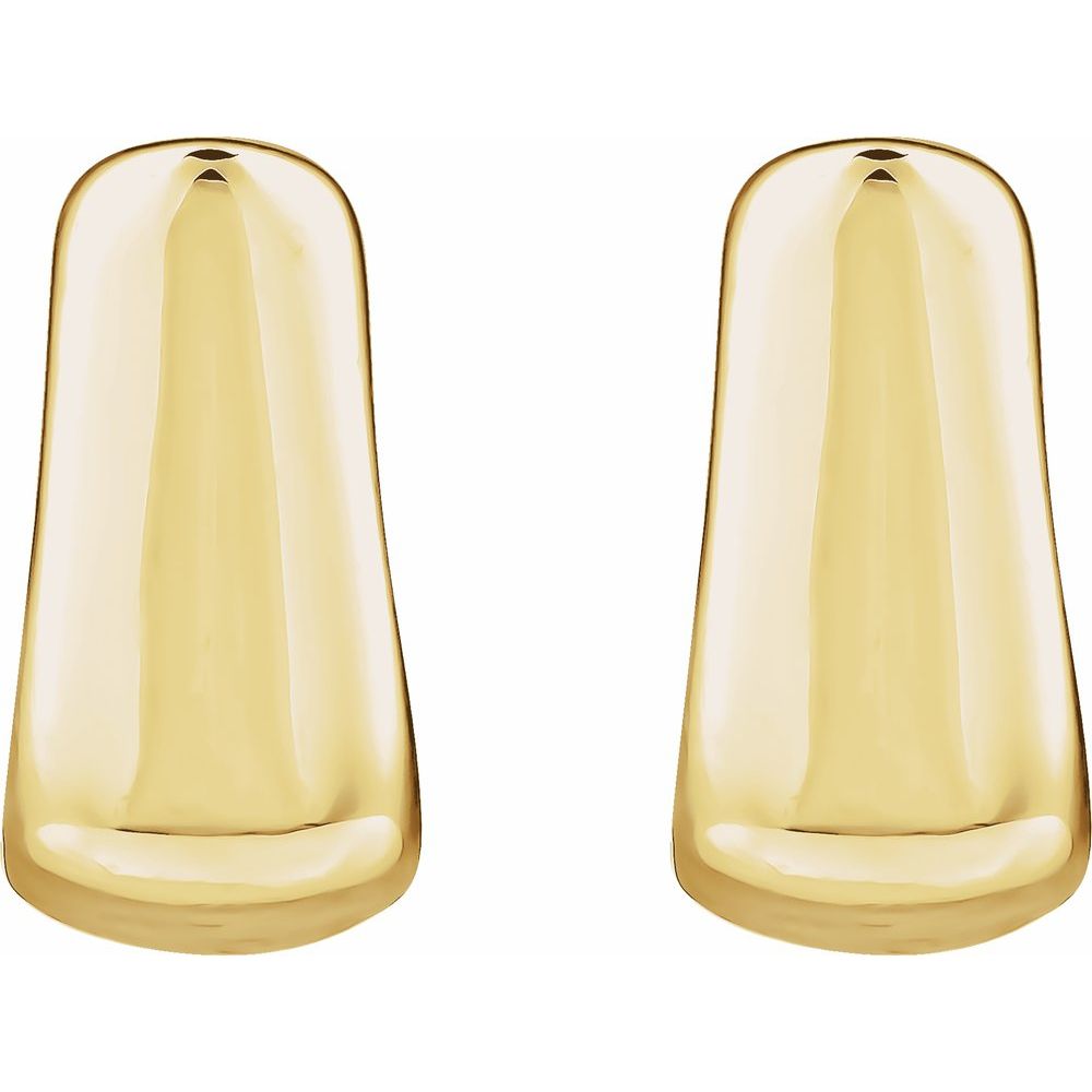 14K Gold Square Hoops