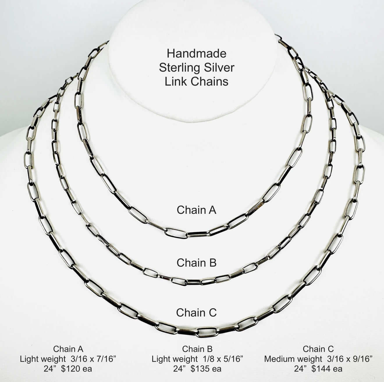 Sterling Silver Link Chain - MTO