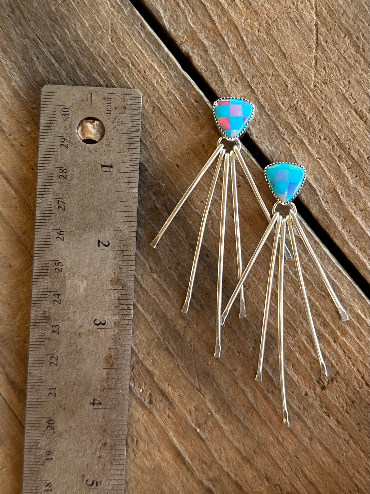 Cotton Candy Fringe Studs