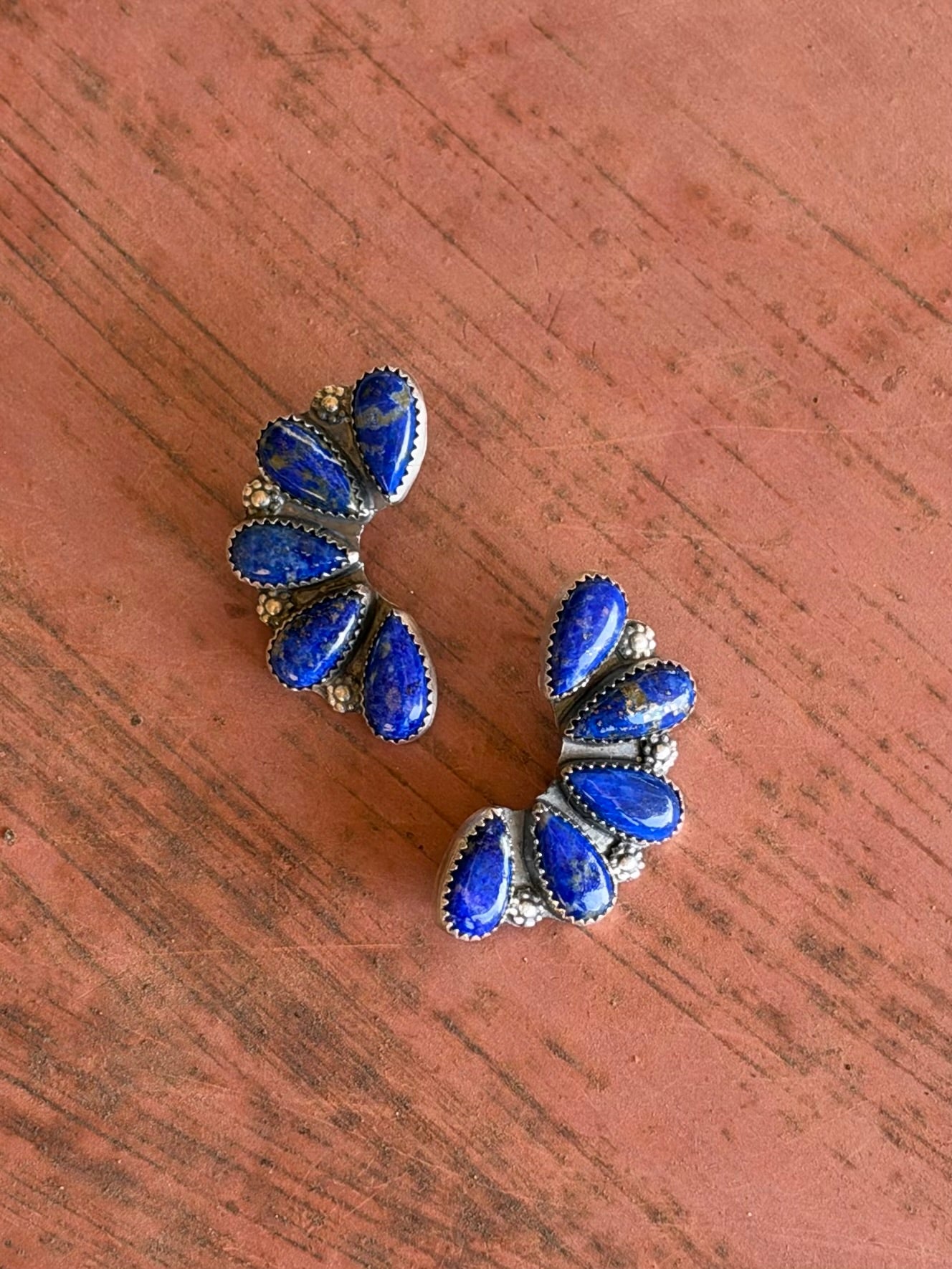 Lapis Cluster Studs