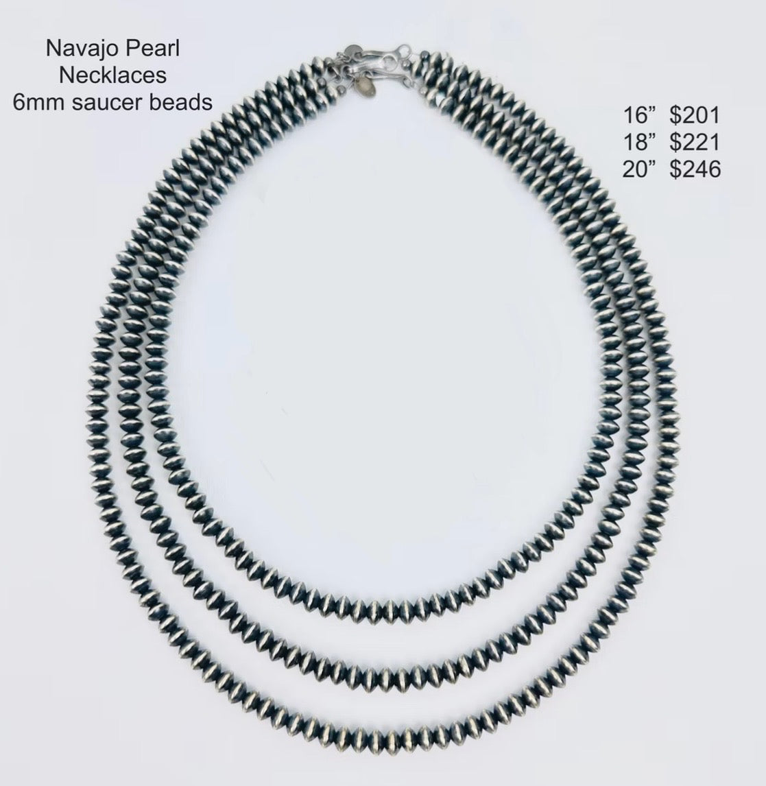 Navajo Pearls 6mm Saucer Beads - MTO