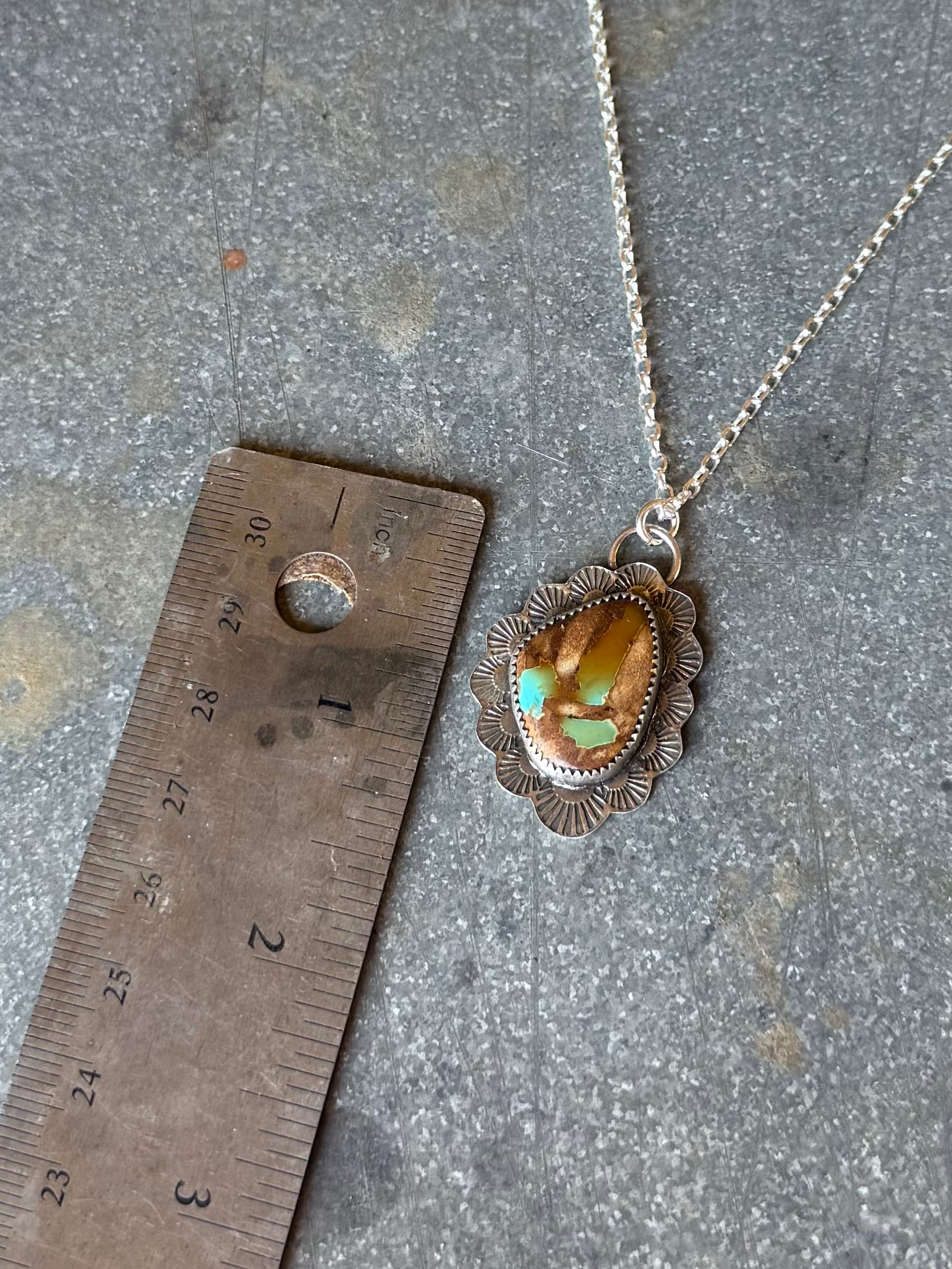 Stamped Ribbon Necklace