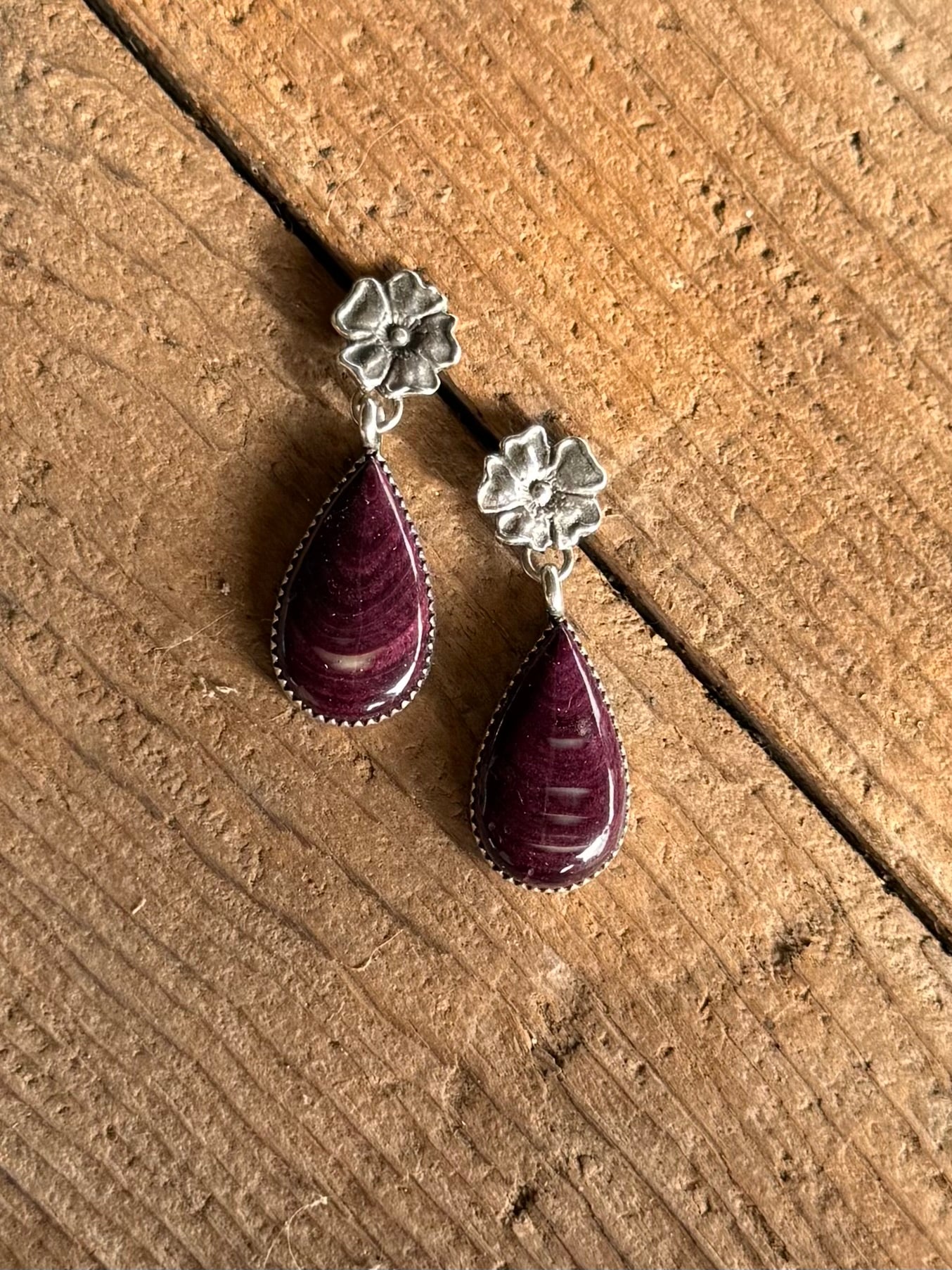 Purple Spiny Earrings