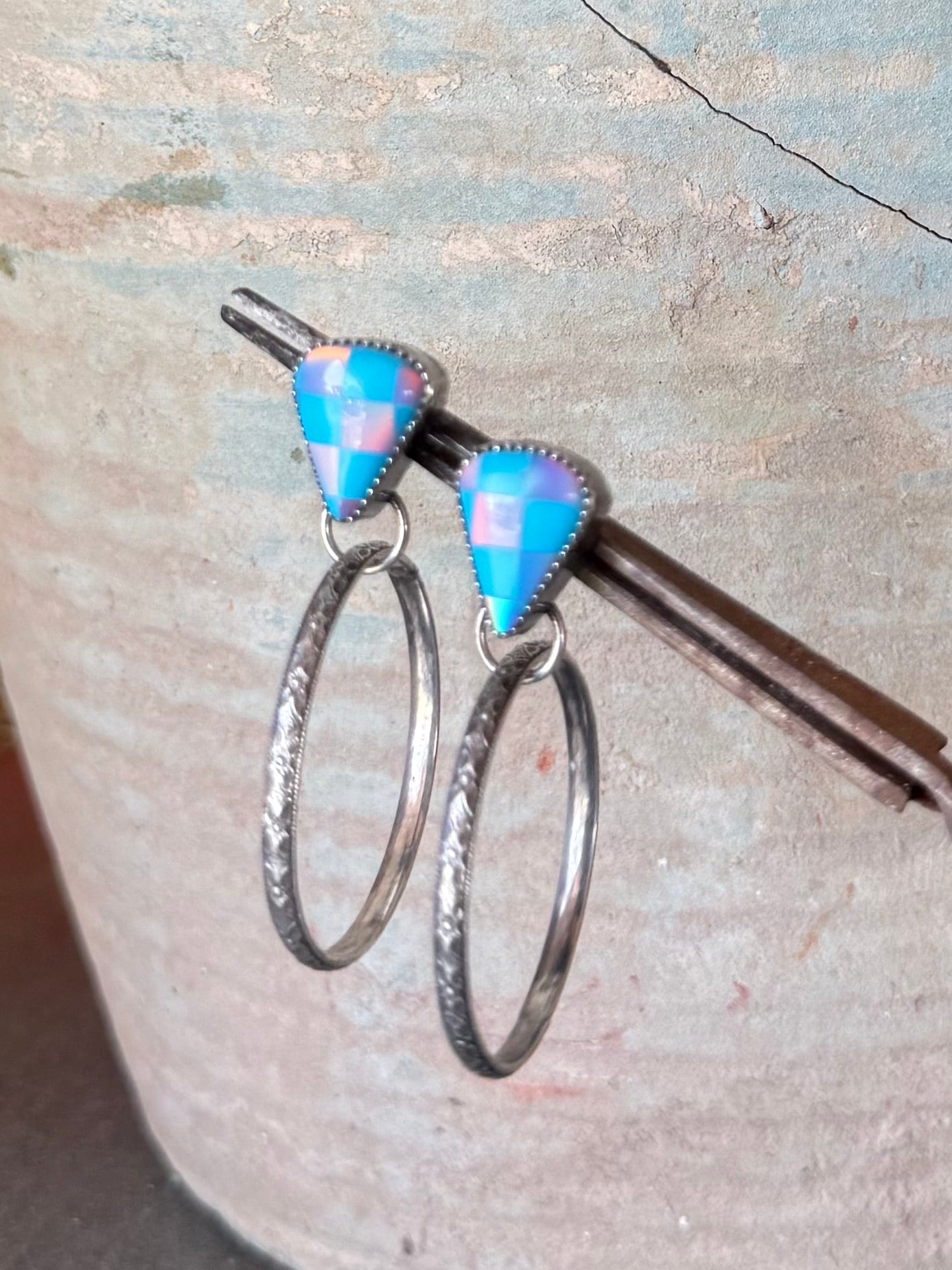 Mini Checkered Hoops