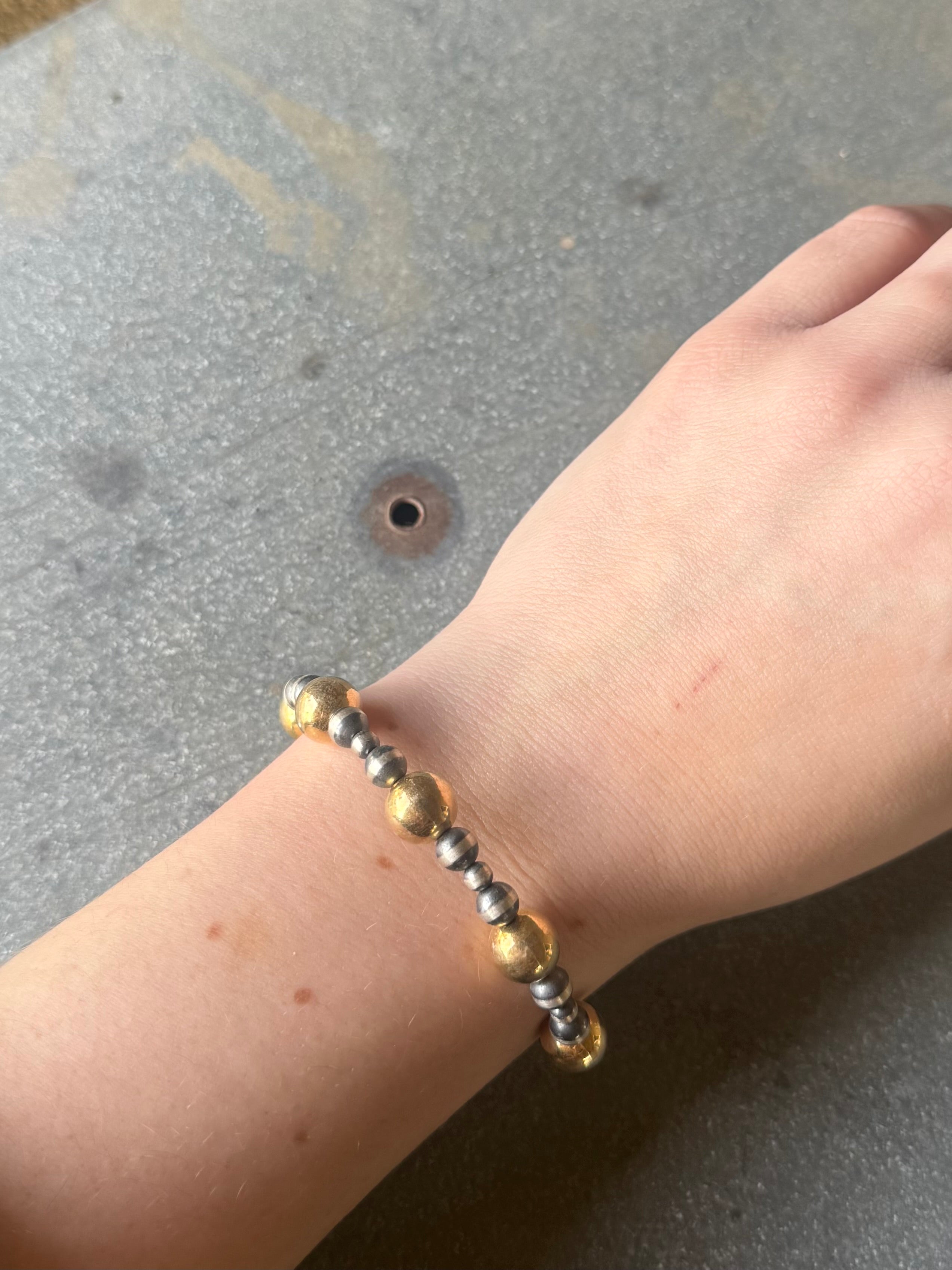 Gold + Navajo Pearl Bracelet