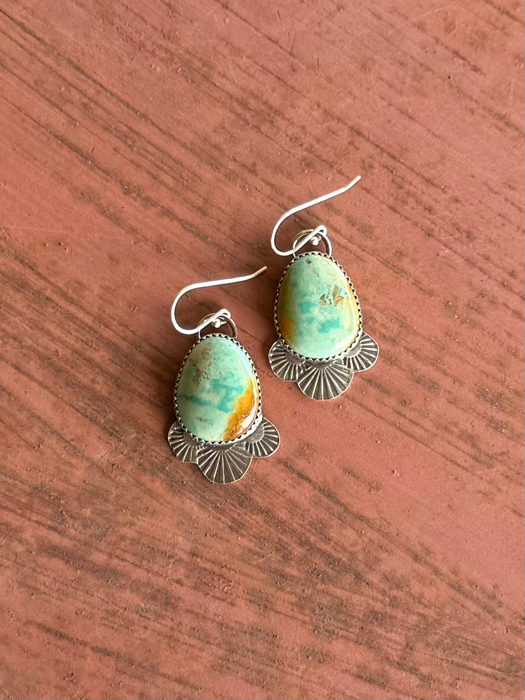Stamped Royston Earrings