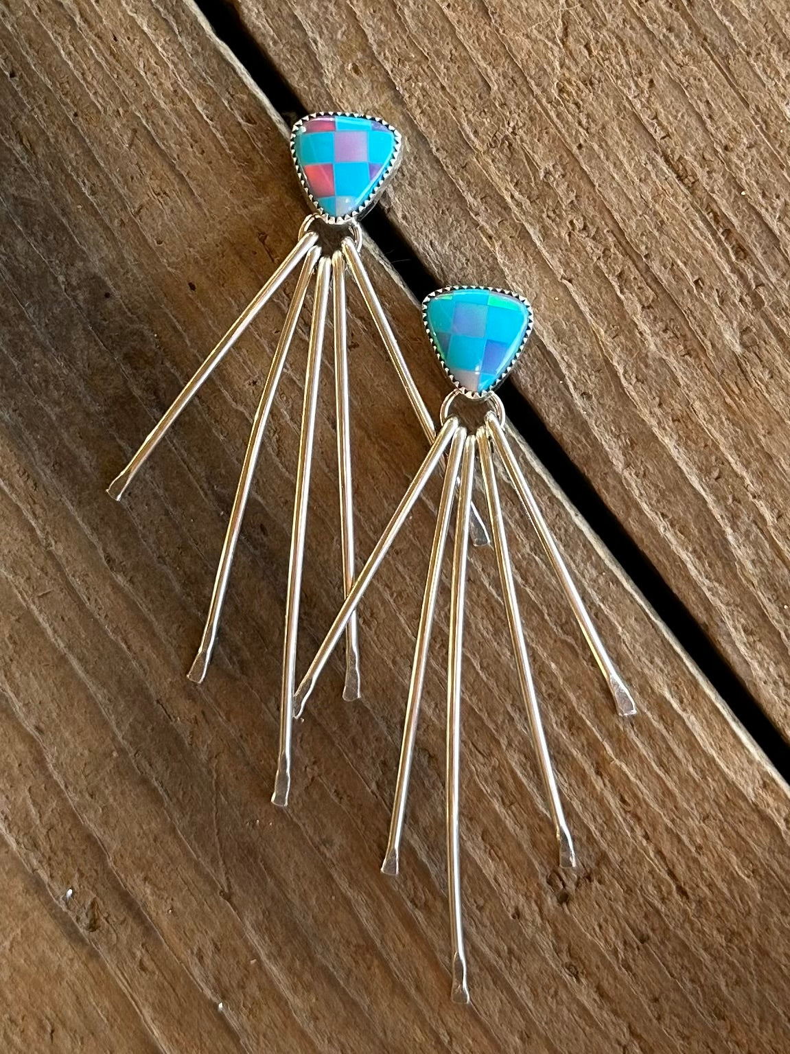 Cotton Candy Fringe Studs