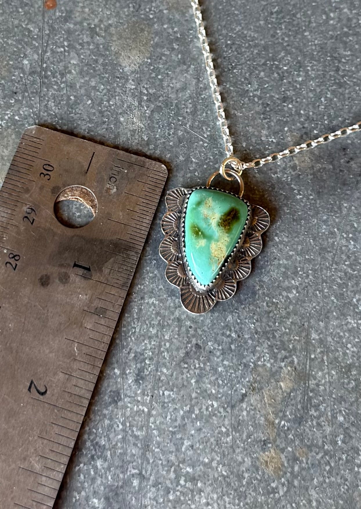 Stamped Royston Necklace