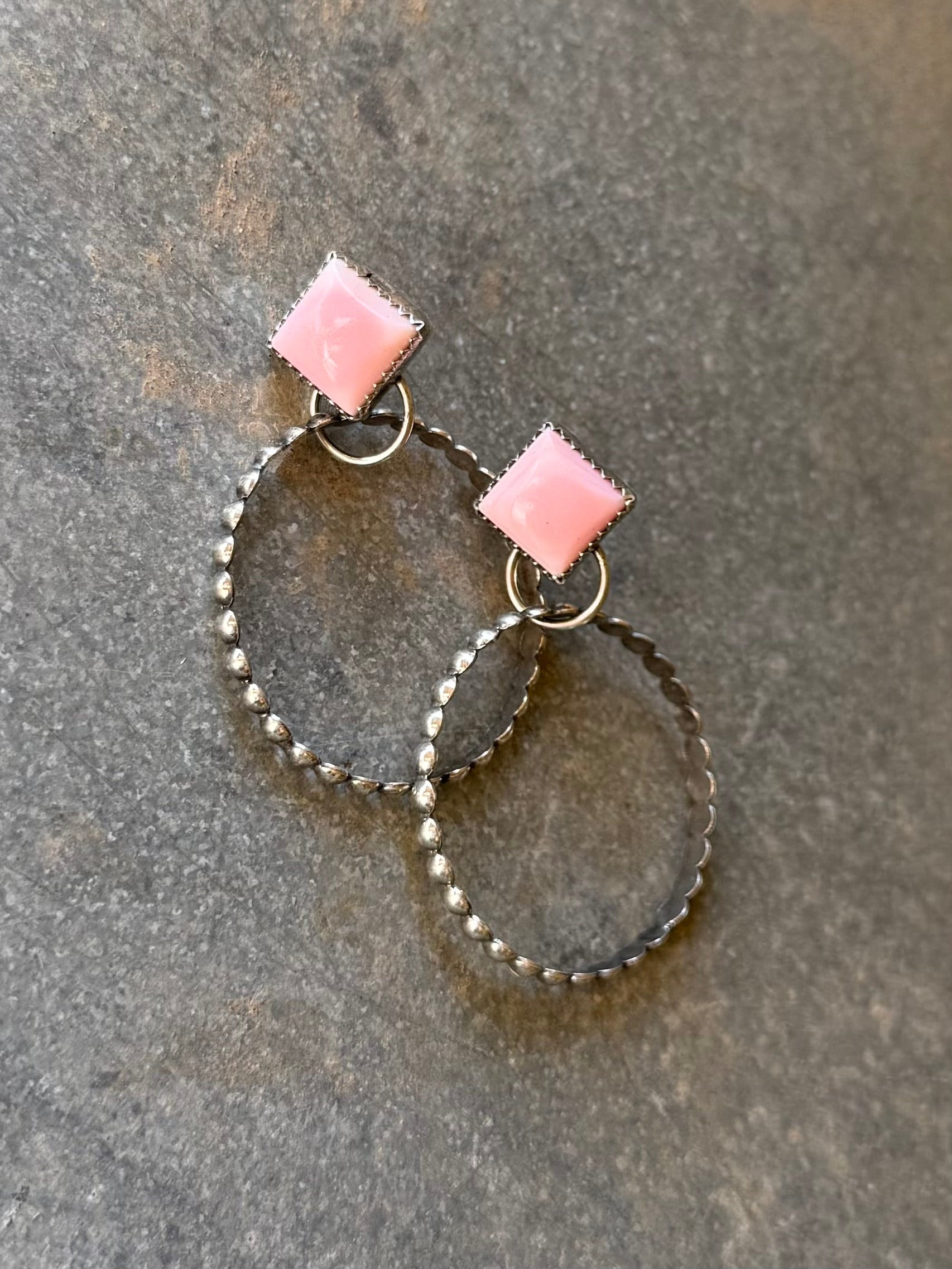 Pink Conch Mini Hoops