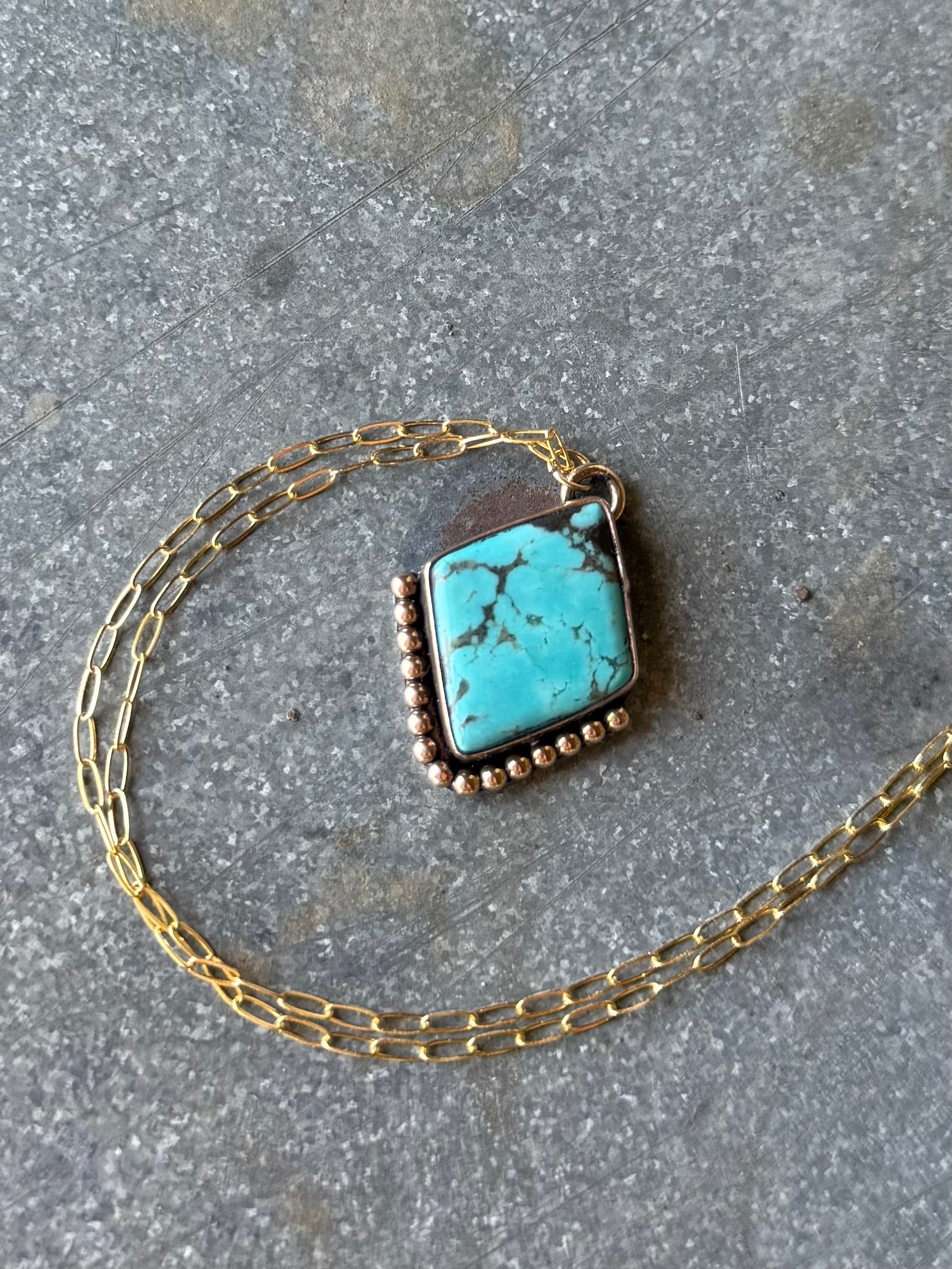 Turquoise Gold Filled Necklace