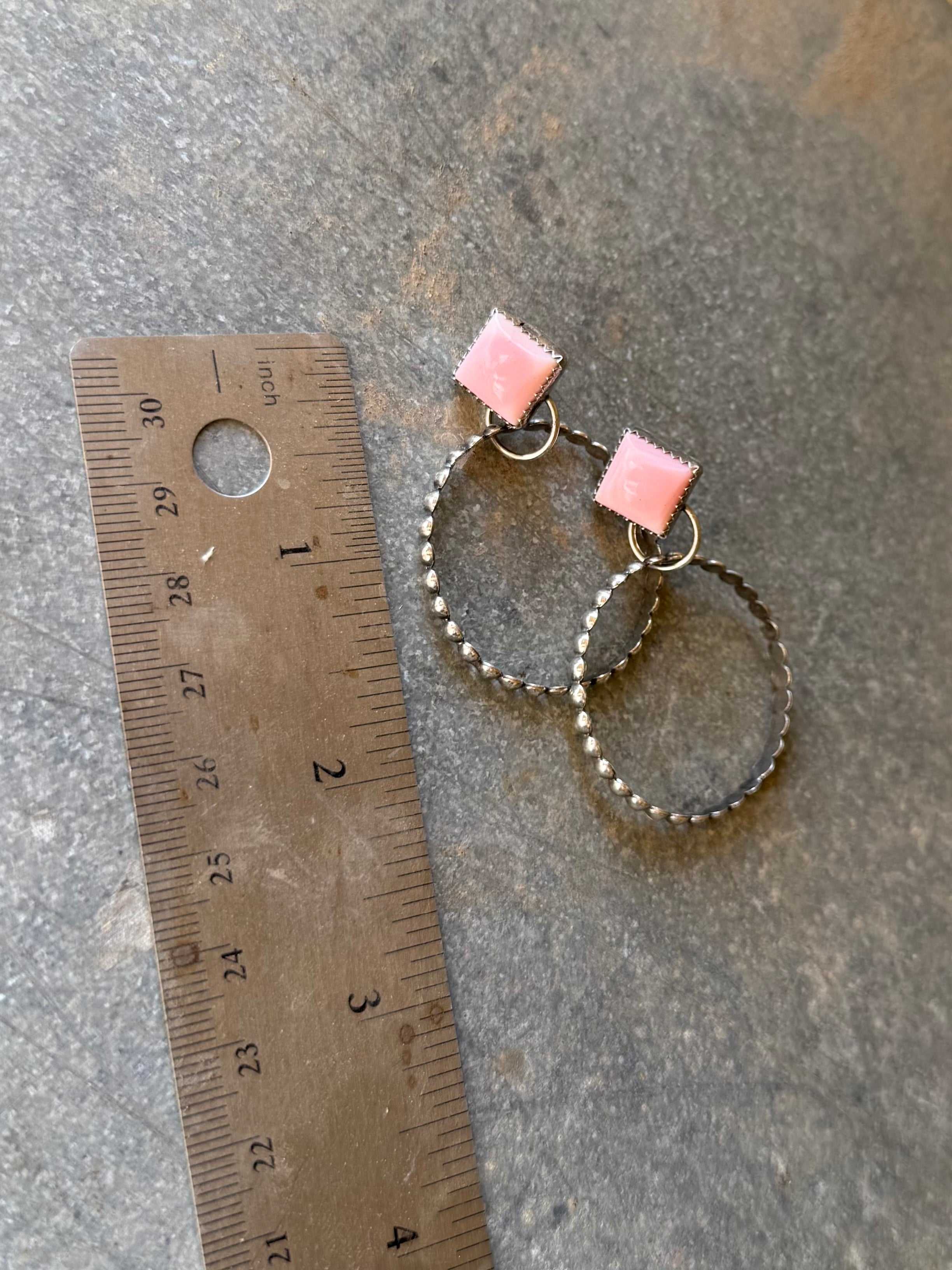 Pink Conch Mini Hoops