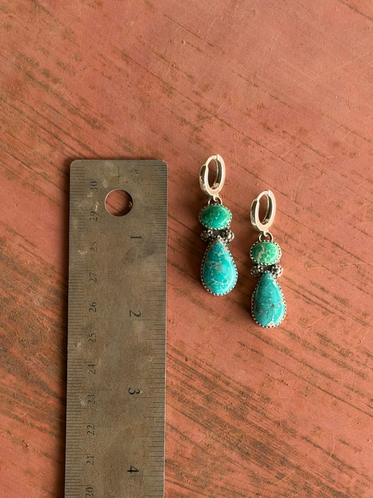 Turquoise Clicker Hoops