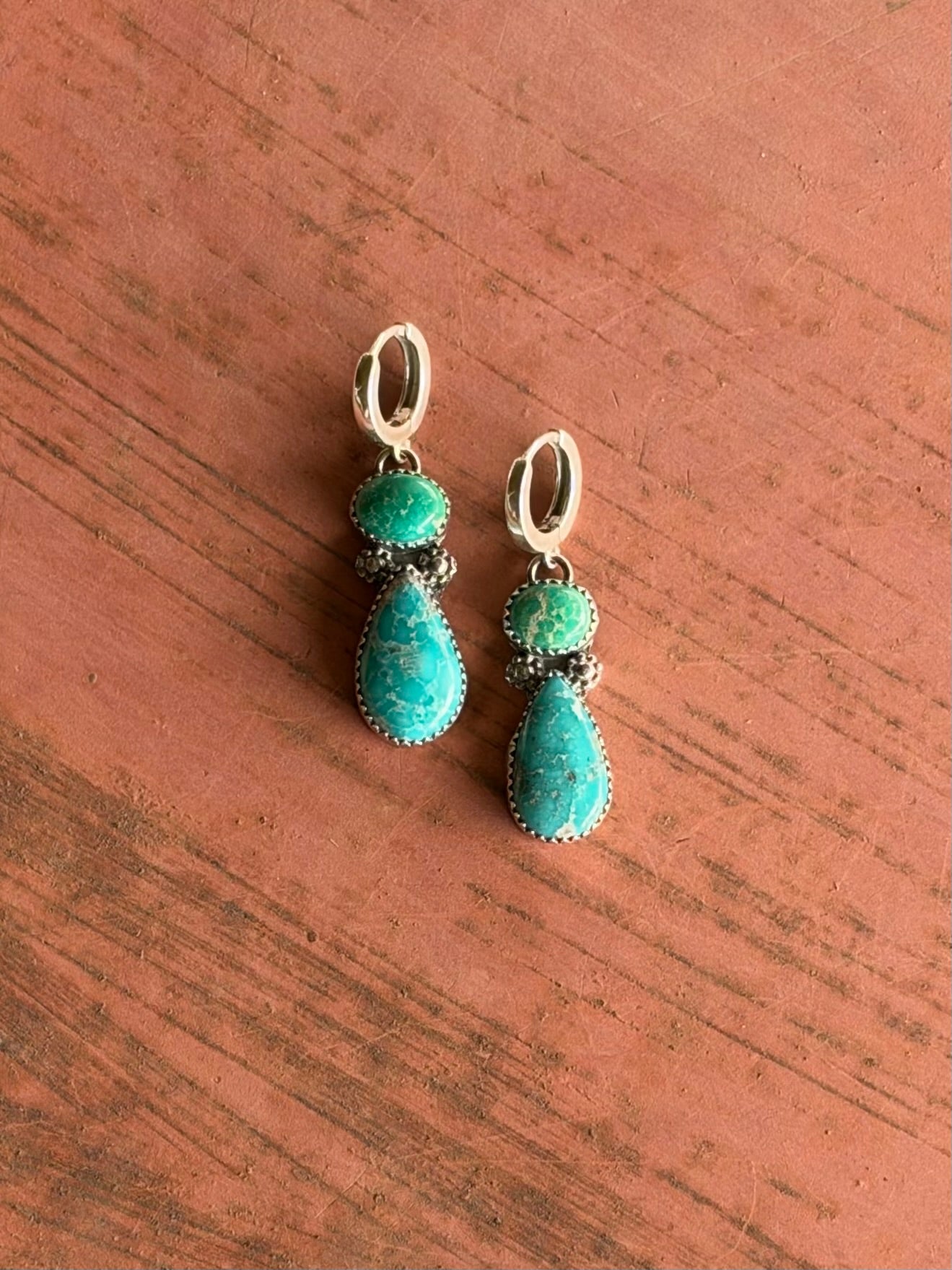 Turquoise Clicker Hoops