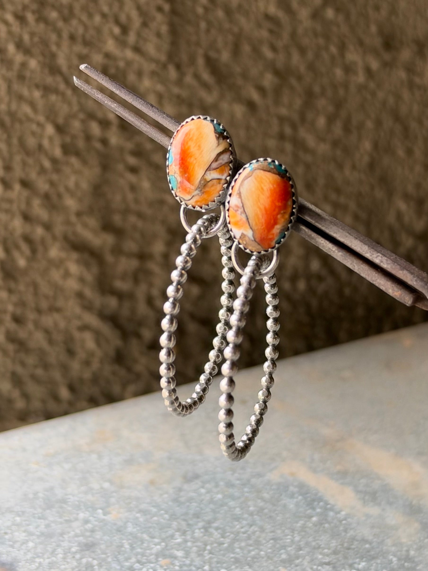 Orange Spiny Hoops