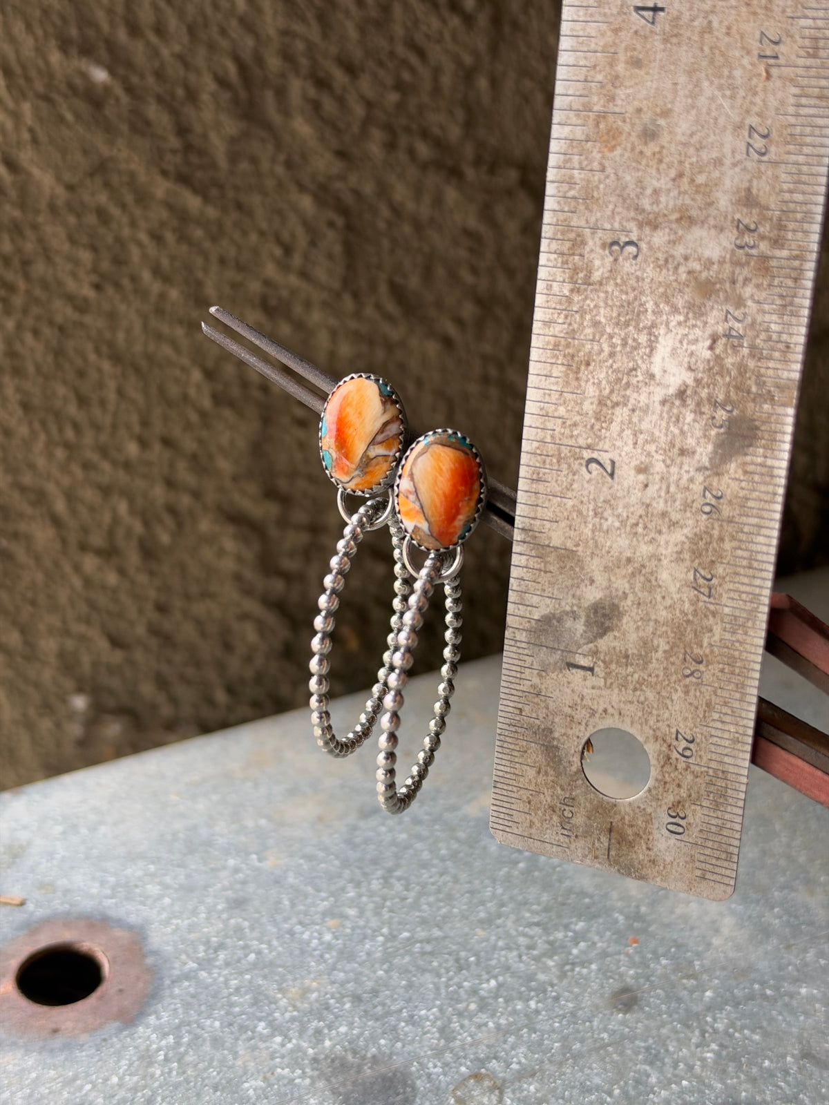 Orange Spiny Hoops