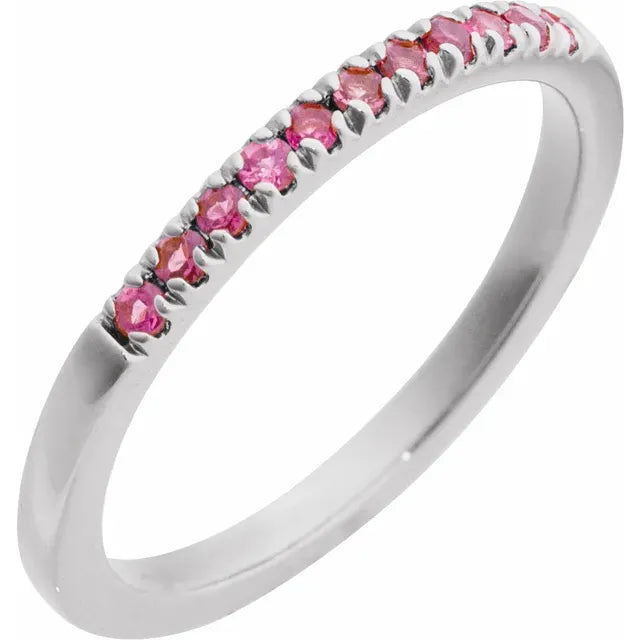 14K White Gold Birth Stone Ring